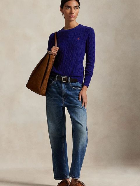 Polo Ralph Lauren sweter wełniany damskie kolor granatowy 211971865012