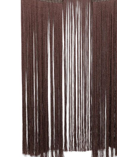 Alysi striped fringe-detail waistcoat - Brown