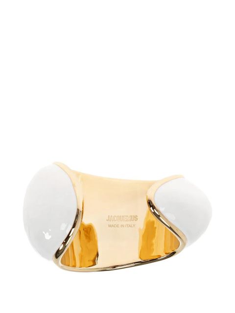 Jacquemus Raisin sculptural cuff bracelets - White - zdjęcie produktu nr 1