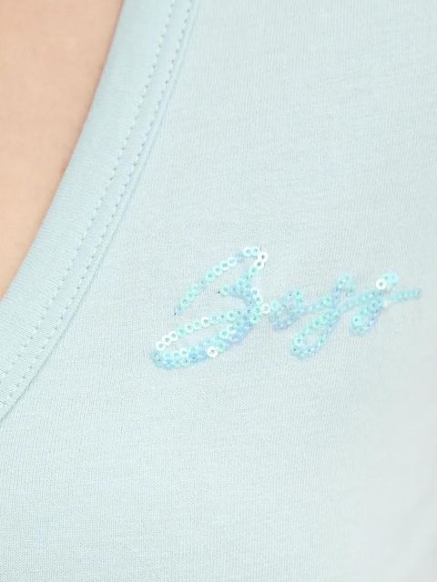 BOSS Orange t-shirt bawełniany damski kolor turkusowy 50540432