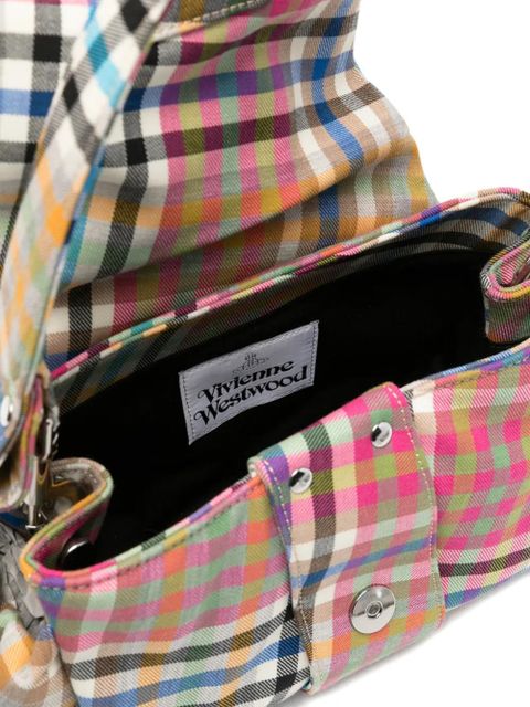 Vivienne Westwood Hazel plaid-pattern clutch bag - Pink