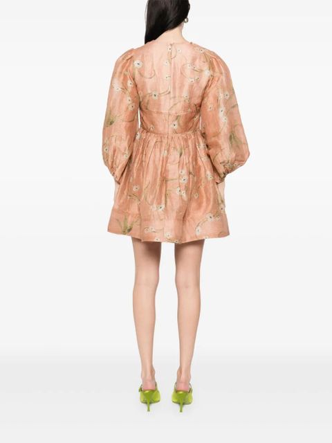 ZIMMERMANN Illuminate Drawn mini dress - Neutrals