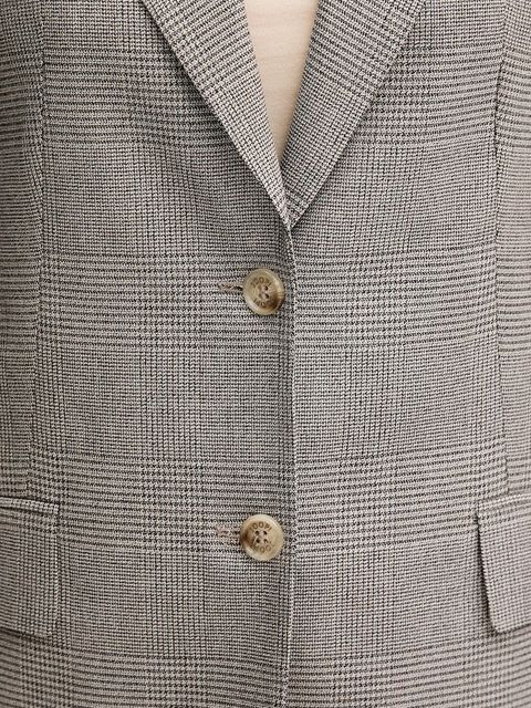 Joop! marynarka kolor szary jednorzędowa wzorzysta 30047099