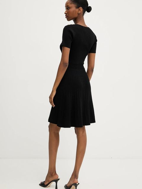 Karl Lagerfeld sukienka kolor czarny mini rozkloszowana A3W13040