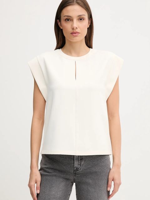 Joop! bluzka damska kolor beżowy gładka 30048081 - zdjęcie produktu nr 1