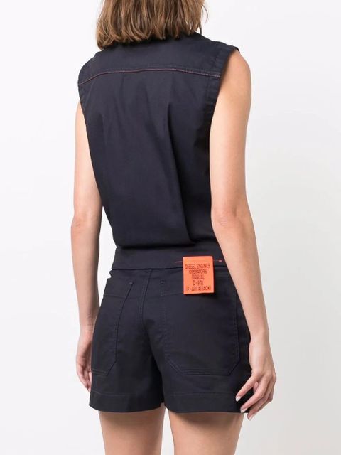 Diesel JoggJeans sleeveless playsuit - Blue