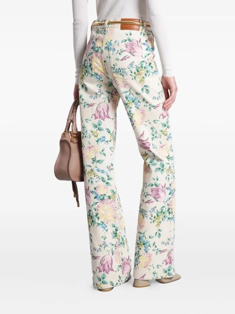 Chloé floral-print jeans - Neutrals