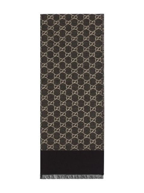 Gucci GG jacquard scarf - Black - zdjęcie produktu nr 1