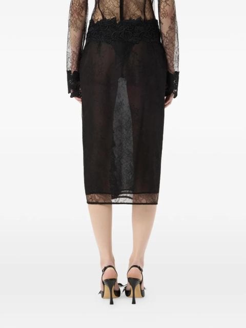 Blumarine lace midi skirt - Black