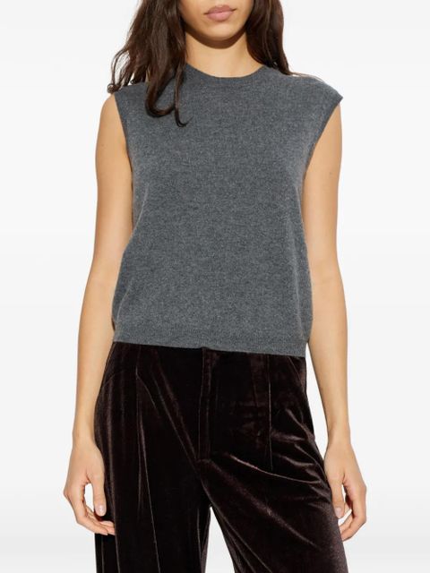 Ferragamo sleeveless knitted vest - Grey