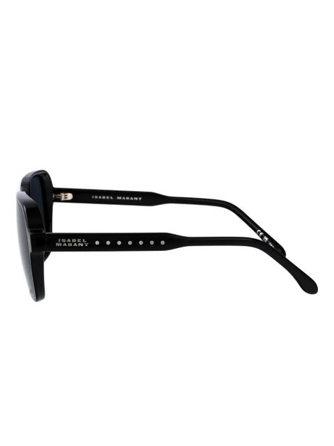 Isabel Marant Eyewear embellished-geometric sunglasses - Black - zdjęcie produktu nr 2