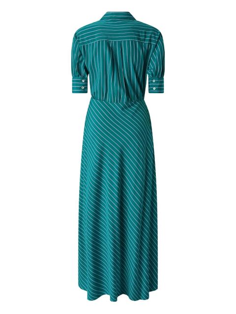 PINKO striped-pattern wrap dress - Green - zdjęcie produktu nr 2