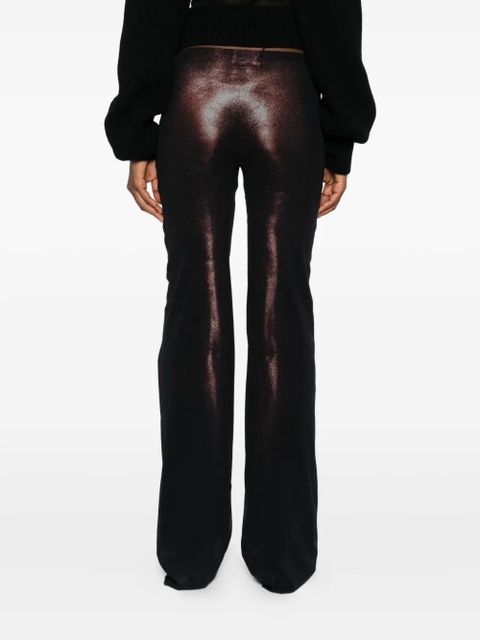 Jean Paul Gaultier body-print mesh trousers - Brown