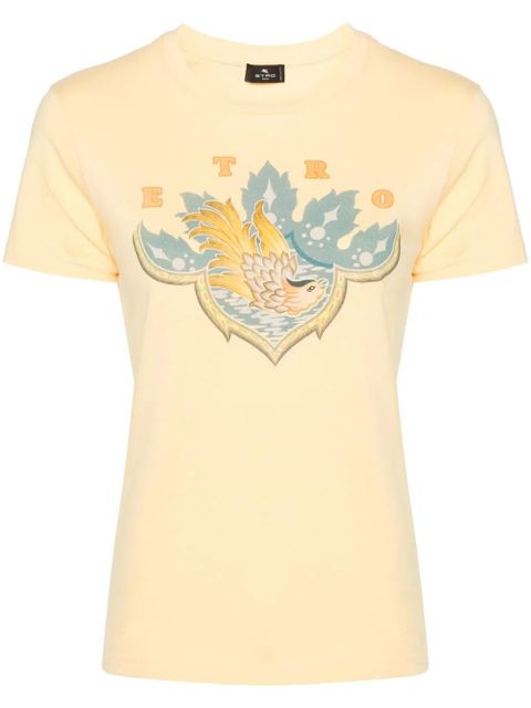 ETRO graphic-print cotton T-shirt - Yellow - zdjęcie produktu nr 1