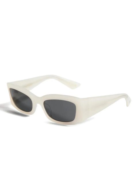 KHAITE rectangle-frame sunglasses - White