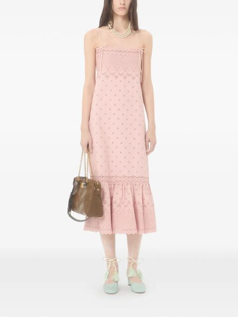 Valentino Garavani ruffled midi dress - Pink - zdjęcie produktu nr 2