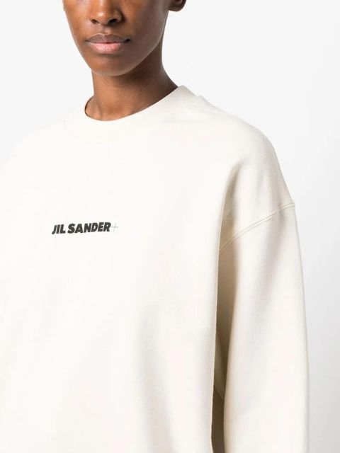 Jil Sander logo-print cotton sweatshirt - Neutrals