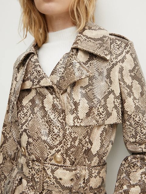 Guess trencz BRIANA damski kolor beżowy przejściowy W4BL06 WGHP0