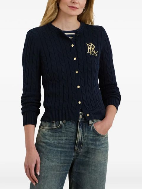 Lauren Ralph Lauren cable-knit buttoned cardigan - Blue