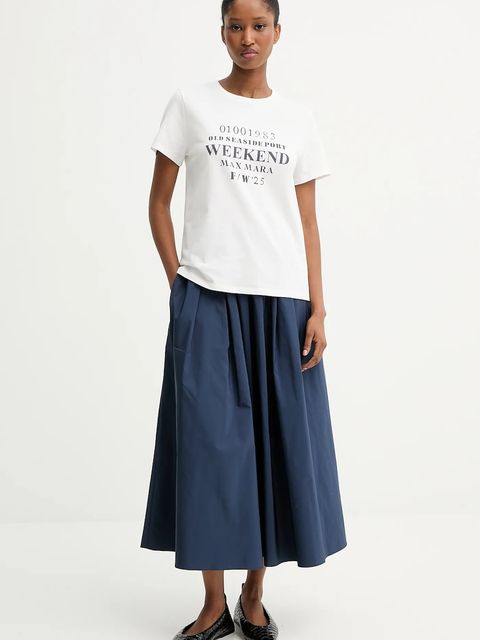 Weekend Max Mara t-shirt bawełniany GUGLIA damski kolor biały 2525976031600 - zdjęcie produktu nr 2