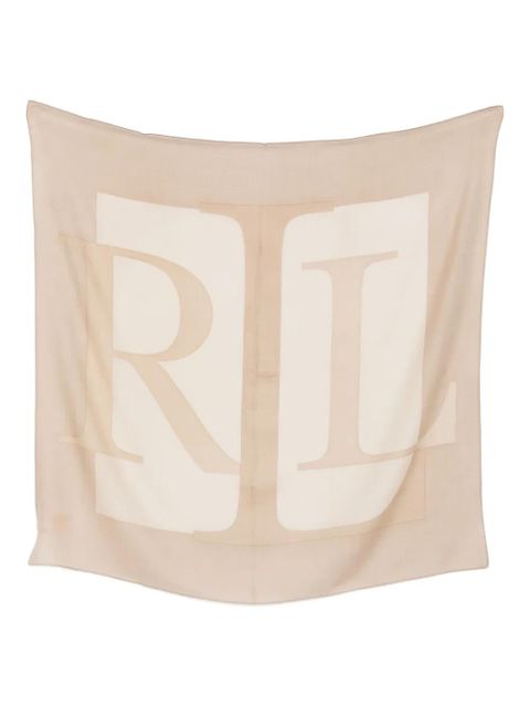Lauren Ralph Lauren logo square scarf - Brown - zdjęcie produktu nr 1