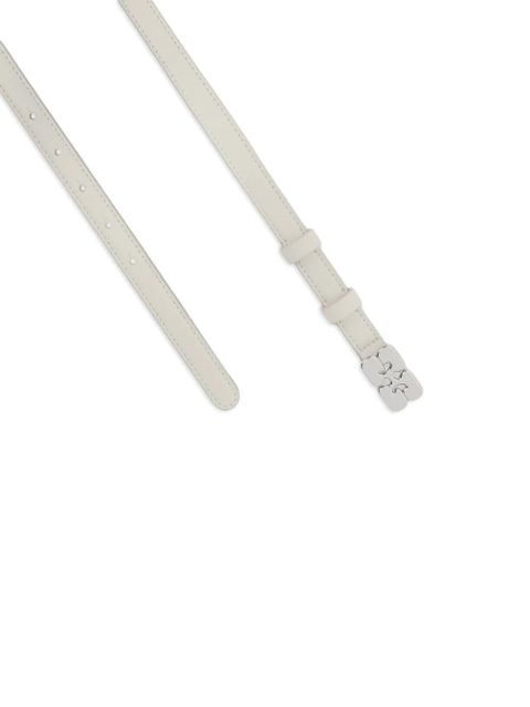 GANNI logo-buckle belt - White - zdjęcie produktu nr 2