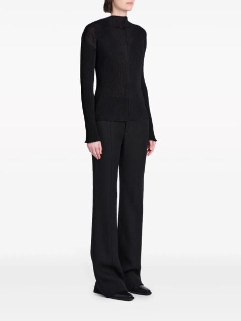 Proenza Schouler Camille ribbed-knit top - Black