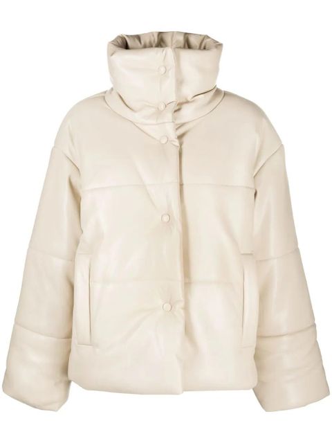 Nanushka faux-leather puffer jacket - Neutrals - zdjęcie produktu nr 1
