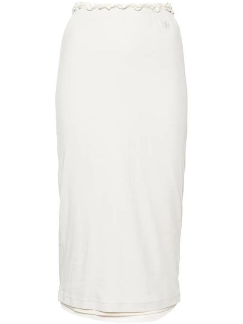 Jil Sander + layered cotton midi skirt - Neutrals - zdjęcie produktu nr 1