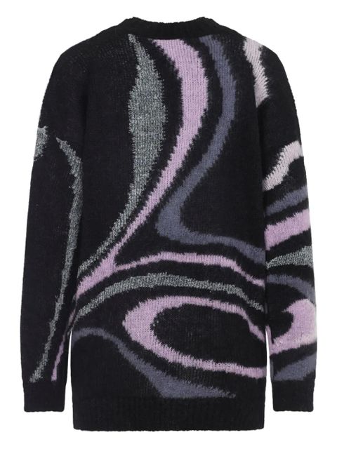 PUCCI abstract-patter cardigan - Black