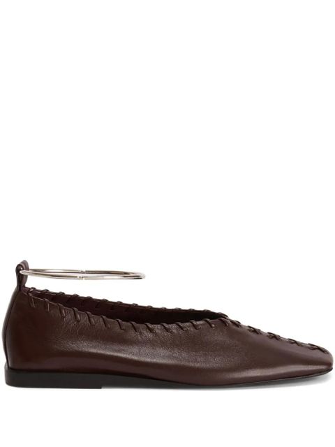 Jil Sander ring ballet flats - Brown - zdjęcie produktu nr 1