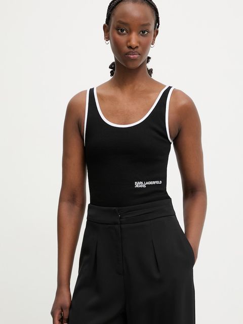 Karl Lagerfeld Jeans top damski z bawełną - zdjęcie produktu nr 1
