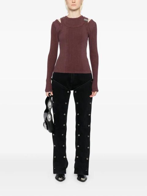 Jean Paul Gaultier logo-patched knit top - Red - zdjęcie produktu nr 2