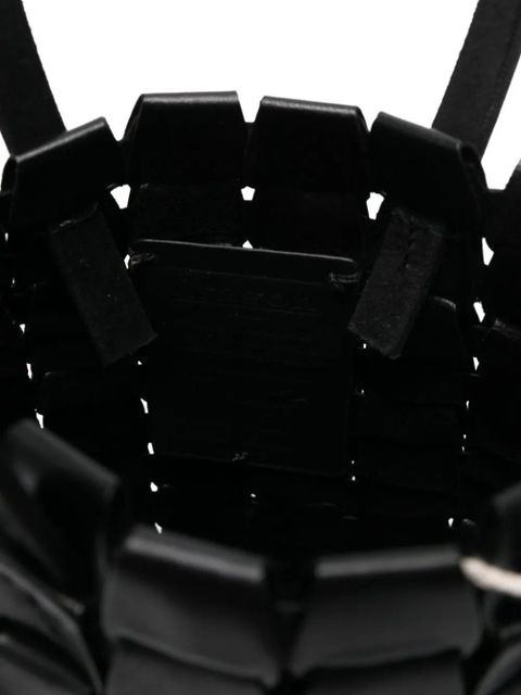 DRAGON DIFFUSION leather woven tote bag - Black - zdjęcie produktu nr 2