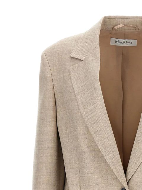 Max Mara Rosi single-breasted flap-pocket blazer - Neutrals