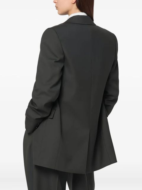 Saint Laurent single-breasted flap-pocket blazer - Green