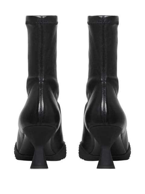 Marine Serre pointed-toe sculpted-heel boots - Black