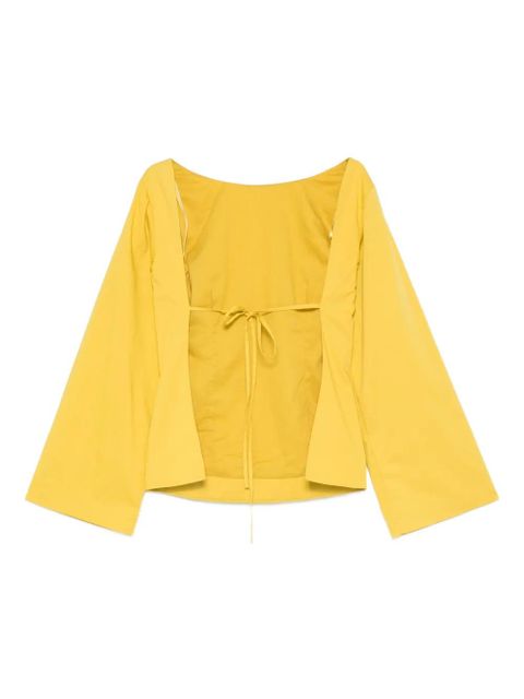 STAUD tie-back bell-sleeve top - Yellow - zdjęcie produktu nr 1