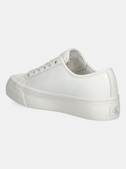 Calvin Klein sneakersy VULC FLATF LACE UP LTH CK kolor biały YW0YW01932 - zdjęcie produktu nr 2