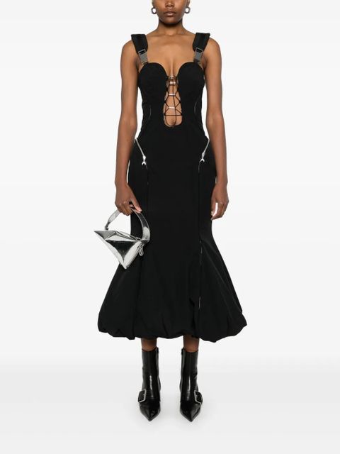 Marine Serre crinkled maxi dress - Black - zdjęcie produktu nr 2