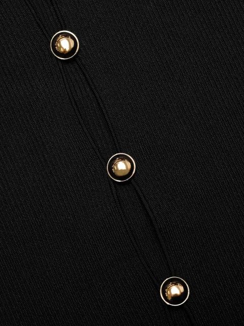 Self-Portrait button-embellishment cardigan - Black