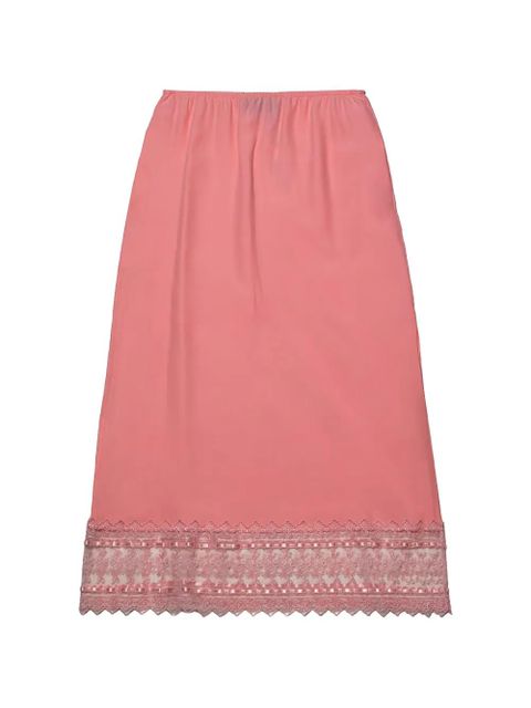 Simone Rocha lace-trim midi skirt - Pink - zdjęcie produktu nr 1