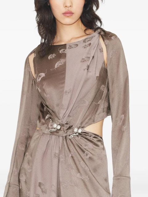 Tory Burch twisted cutout dress - Brown