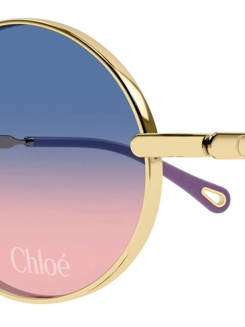 Chloé Eyewear CH0326S round frame sunglasses - Gold - zdjęcie produktu nr 2