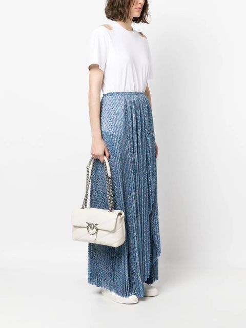 PINKO Love Birds-plaque crossbody bag - White