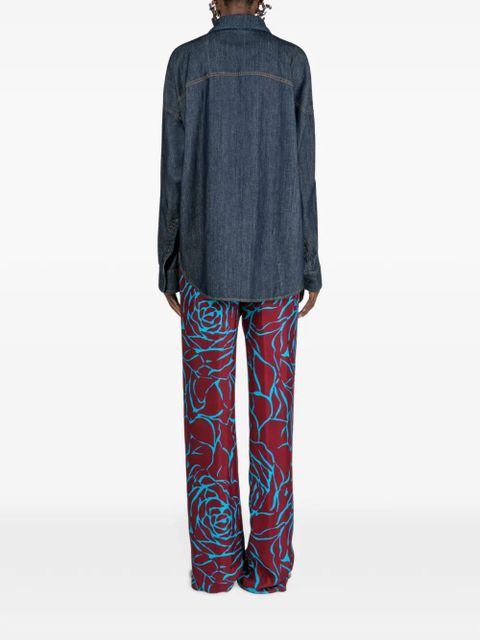 DRIES VAN NOTEN denim cocoon shirt - Blue