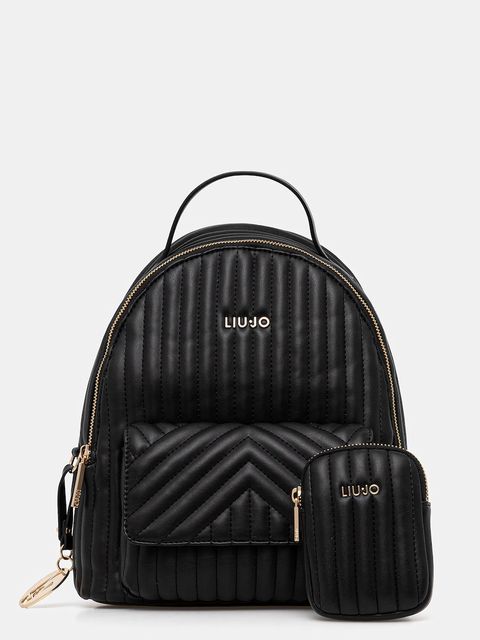 Liu Jo plecak damski kolor czarny mały gładki AF5337.E0426 - zdjęcie produktu nr 1