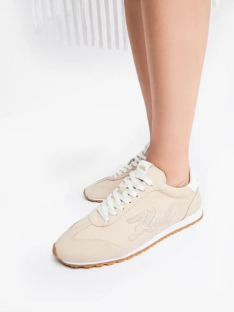 Karl Lagerfeld sneakersy zamszowe VENUS kolor beżowy KL65912