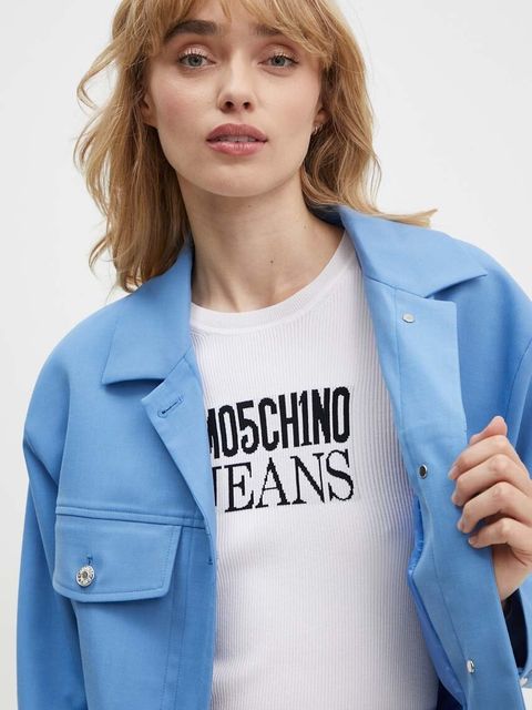 Moschino Jeans kurtka z domieszką wełny