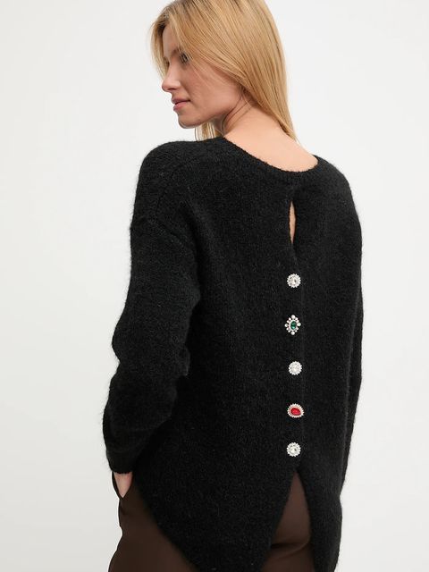 Answear.LAB sweter z wełną damski kolor czarny - zdjęcie produktu nr 2